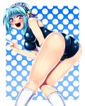 anzu_(onelelee) big_breasts breasts kurono_kurumu kurumu_kurono one-piece_swimsuit rosario_+_vampire rosario_to_vampire sen_(sansui) swimsuit v