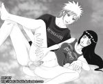  barefoot bottomless feet hinata_hyuuga monochrome naruto naruto_uzumaki sex uncensored vaginal 