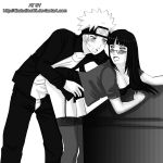  bent_over blush breasts couple dk_studios glasses hinata_hyuuga huge_breasts hyuuga_hinata monochrome naruto naruto_uzumaki sex stockings studio uncensored 