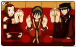 avatar:_the_last_airbender barefoot mai_(avatar) suki tenzen toph_bei_fong