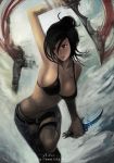 anime armpits bikini_top black_hair blood breasts cleavage dagger death hentai jewelry lokman_lam mole necklace reverse_grip rogue_(warcraft) sword thigh_strap warcraft weapon world_of_warcraft