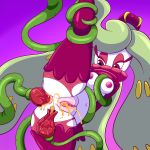 1girl after_vaginal ambiguous_fluids anal anal_penetration anal_sex breasts female female_pokemon green_hair lonbluewolf long_hair nude one_leg_up plant pokemon pussy restrained sex tentacle_around_leg tentacle_sex tentacles tentacles_around_ankles tsareena vines