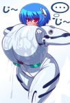 blue_hair breasts breasts_bigger_than_body breasts_bigger_than_head breasts_bigger_than_torso huge_breasts neon_genesis_evangelion plugsuit raion-san red_eyes rei_ayanami suggestive_fluid wet_body