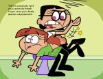 angry ass bent_over black_hair bottomless glasses lipstick milf mother_&_daughter orange_hair otk over_the_knee pink_eyes ponytail red_ass short_hair spank spanking star the_fairly_oddparents vicky vicky's_mom vicky_(fop)