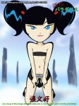 black_hair blue_eyes kimiko_tohomiko maniacal_carrot small_breasts solo suika_paradise xiaolin_showdown