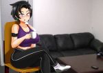 big_breasts comicom_ryu couch huge_breasts looking_at_viewer milf milf