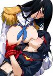 2_girls bakkanki big_breasts blush blushing breast_grab breast_sucking breastfeeding breasts implied_fingering incest kill_la_kill kiryuuin_satsuki long_hair matoi_ryuuko short_hair sister sister_and_sister sisters tagme yuri