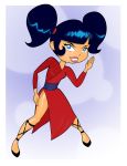 atomictiki black_hair blue_eyes breasts kimiko_tohomiko solo xiaolin_showdown