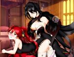  black_hair clothed_sex elsword jacket red_hair yuri yuri 