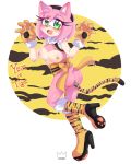 1girl 2022 amy_rose ass ass breasts breasts butt_plug_tail buttplug cosplay hairband hd headband high_res high_res high_resolution natsuki_(artist) nipples outfit pink_fur pink_hair png sega sonic_the_hedgehog_(series) tail tail_plug tiger tiger_costume transparent_background