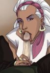  dark-skinned_female dark_skin erection fellatio hair handjob interracial lick marvel oral ororo_munroe penis professor_xavier storm_(x-men) uncensored vp vp_(artist) white_hair x-men x-men_evolution 