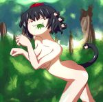  aya_shameimaru black_hair cat_pose cat_tail eating female hat kimeemaru nude paw_pose sakamoto_(skmtttj) saliva shameimaru_aya short_hair tail touhou what yukkuri yukkuri_shiteitte_ne 