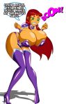 adapted_costume ass breasts cleavage dc_comics green_eyes grimphantom high_heels huge_breasts red_hair starfire teen_titans