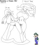  ghost ghost_girl luigi monochrome nintendo paper_mario paper_mario:_the_thousand_year_door princess_rosalina purple_skin rosalina shadow_siren super_mario_bros. vivian_(paper_mario) weegee 