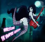 adventure_time big_breasts black_hair breasts grimphantom guitar hair halloween huge_ass long_hair marceline panties stockings vampire