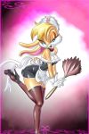 choker fernando_faria_(artist) furry gloves lola_bunny looney_tunes maid space_jam stockings