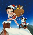 betty_boop betty_boop_(series) big_breasts chimney christmas mole_(artist) santa_costume