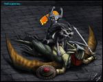 aeralfols aeralfos link midna slash0x text the_legend_of_zelda twilight_princess wolf wolf_link