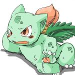  flora_fauna gen_1_pokemon grass_type_pokemon ivysaur nelly_(artist) pokemon starter_pokemon white_background 