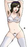  armpit d! d!_(artist) flo_(progressive_insurance) mascots navel progressive_auto_insurance pubic_hair thighhighs 