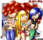 2d 2d_(artwork) 3_girls blonde blonde_female blonde_hair blue_hair cartoon_network ed,_edd,_'n'_eddy esenkas female female_focus female_only kanker_sisters lee_kanker marie_kanker may_kanker red_hair