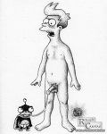 full_body futurama greyscale monochrome navel nibbler philip_j._fry toes