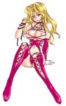 1girl blonde_hair boots breasts cameltoe cute elbow_gloves erect_nipples gloves huge_breasts large_breasts latex long_hair mai_kujaku mai_valentine nipples no_bra pink_boots solo stockings thigh_boots thigh_high_boots thighhighs yu-gi-oh! yuu-gi-ou yuu-gi-ou_duel_monsters