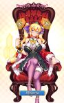 alberta_(project_qt) big_breasts big_breasts blonde blonde_hair breasts breasts nutaku project_qt throne