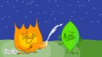  battle_for_dream_island cumshot firey_(bfdi) flipaclip leafy_(bfdi) object_shows 