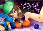 1girl ;) ;d arm arms art babe bag bandanna bare_arms bare_shoulders bed big_breasts blue_eyes breasts brown_hair camera cleavage collared_shirt drawfag egoraptor english game_grumps gloves green_bandana green_bandanna haruka_(pokemon) haruka_(pokemon_emerald) head_tilt ian_chase jontron keychain lips looking_at_viewer lying may mudkip nintendo on_stomach one_eye_closed open_clothes open_shirt orange_clothes orange_shirt pokemon pokemon_(anime) pokemon_(game) pokemon_rse selfie shirt sleeveless sleeveless_shirt smile unzipped wink zipper