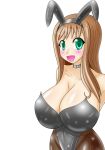  big_breasts breasts brown_hair bunny_ears bunny_girl bunnysuit cleavage green_eyes monvasa monvasa_(artist) sophia_esteed star_ocean star_ocean_till_the_end_of_time 