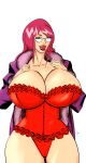  aoi_kiriko big_ass cosplay gigantic_breasts glasses godannar green_eyes hourglass_figure kiriko_aoi onesheeparmy original_character red_hair tessa_theus 