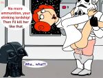  blushing breasts darth_vader dialogue erection family_guy lois_griffin nude_female nude_male princess_leia_organa_(cosplay) puffy_pussy red_anus star_wars stewie_griffin stormtrooper uso_(artist) vaginal 