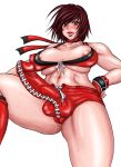  artist_request futanari laced_clothing laces penis_under_clothes reiko_hinomoto rumble_roses sagging_breasts 