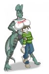  andy_katt big_breasts boob_hat breasts cat dilophosaurus dinosaur dylian_hailford feline female hetero lordstevie lordstevie_(artist) male nintendo piercing plain_background plesiosaur reptile scalie video_games white_background 