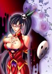 arakune arc_system_works bare_shoulders big_breasts black_hair blazblue blazblue:_calamity_trigger breasts china_dress chinadress chinese_clothes dress female glasses grobo-zyuku lao_jiu large_breasts litchi_faye_ling long_hair ponytail