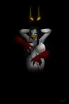  avian breast_fondling breasts demon duck ducktales female fondling glowing_eyes lordstevie lordstevie_(artist) magica_de_spell nude pussy wide_hips 