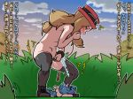  blonde_hair blush censored froakie habatakuhituji nude peeing pokemon pokemon_(game) pokemon_xy serena_(pokemon) thighhighs translation_request 