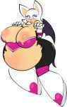 bat big_breasts blush breasts clothing female pink_nipples pregnant rouge_the_bat sega sonic_(series) tagme tehbuttercookie torn_clothing