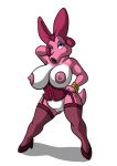 big_breasts birdo bow breasts dinosaur female garter_belt lordstevie lordstevie_(artist) mario_bros nintendo plain_background pussy scalie shoes solo stockings super_mario_bros. video_games white_background