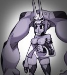 artist_request big_breasts cerebella_(skullgirls) lab_zero_games monochrome skullgirls vice-versa_(skullgirls)