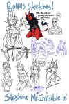  black_hair character_sheet comic demon demon_girl devil_girl drawn horns invisible_man mr._invisible ovens_(artist) red_skin slipshine tail 