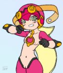 green_eyes mega_man_battle_network roll.exe roll_exe sleeves topless