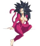  abs barefoot caulifla dragon_ball dragon_ball_gt dragon_ball_super exposed_breasts feet foot_fetish fur kale kefla muscular muscular_female super_saiyan_4 theprincesskari 