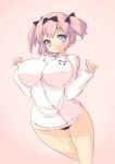 +_+ 1girl bare_legs big_breasts breasts buruma curvy gym_uniform hair_ribbon hibari_(kagura) hibari_(senran_kagura) impossible_clothes impossible_clothing large_breasts nekomamire pink_hair ribbon senran_kagura senran_kagura_(series) short_hair solo symbol-shaped_pupils thigh_gap track_jacket twin_tails twintails