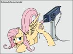 animated bent_over blush cutie_mark drooling equine female fluttershy fluttershy_(mlp) friendship_is_magic gif horse masturbation my_little_pony open_mouth penetration plain_background pony pussy_juice saliva sex_toy solo thekrunchykorner tongue tongue_out wings