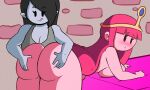 adventure_time anus ass breasts canon_couple cartoon_network clothed_female_nude_female dat_ass gif marceline nude princess_bubblegum pussy scruffmuhgruff tagme yuri