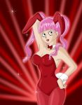 big_breasts breasts bunny_ears bunny_girl bunny_tail bunnysuit cleavage female javidluffy one_piece perona smile solo