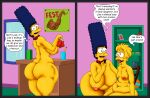 1boy 1girl bart_simpson big_ass big_breasts bynshy chubby chubby_female chubby_male crossdressing femboy marge_simpson milf mother_&_son sissy the_simpsons