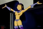 1girl black_hair blackfire edit nude_female smile surprise teen_titans teen_titans_go